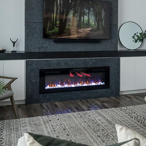 Dimplex Sierra 60 Electric Fireplace Heater - Wall Mounted 1400W Black