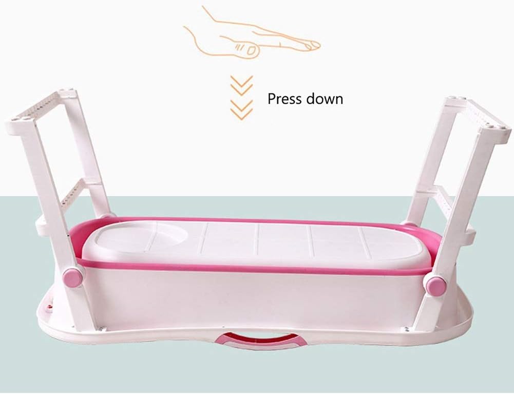 TEMKIN Folding Bathtub with Non-Slip Handrail