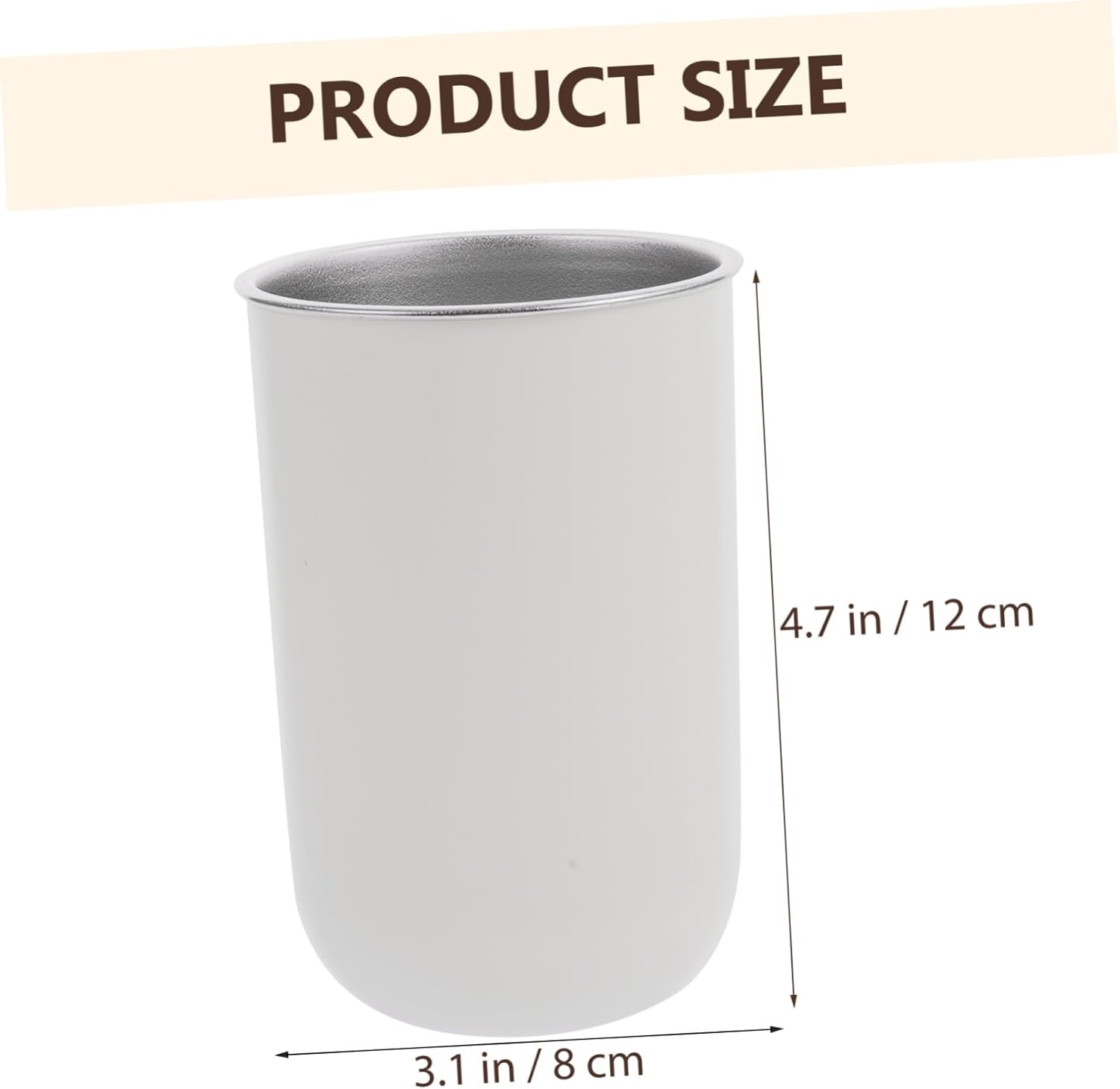 Homoyoyo Toothbrush Cup 350ml Steel Holder