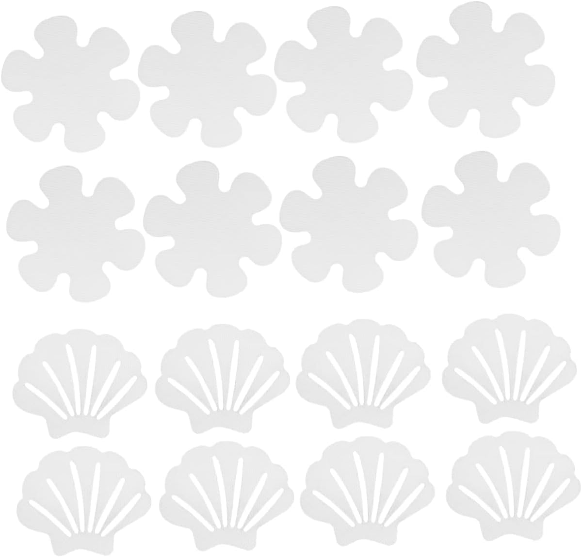 LIFKOME Anti-Slip Bath Stickers with Flower Shell Design