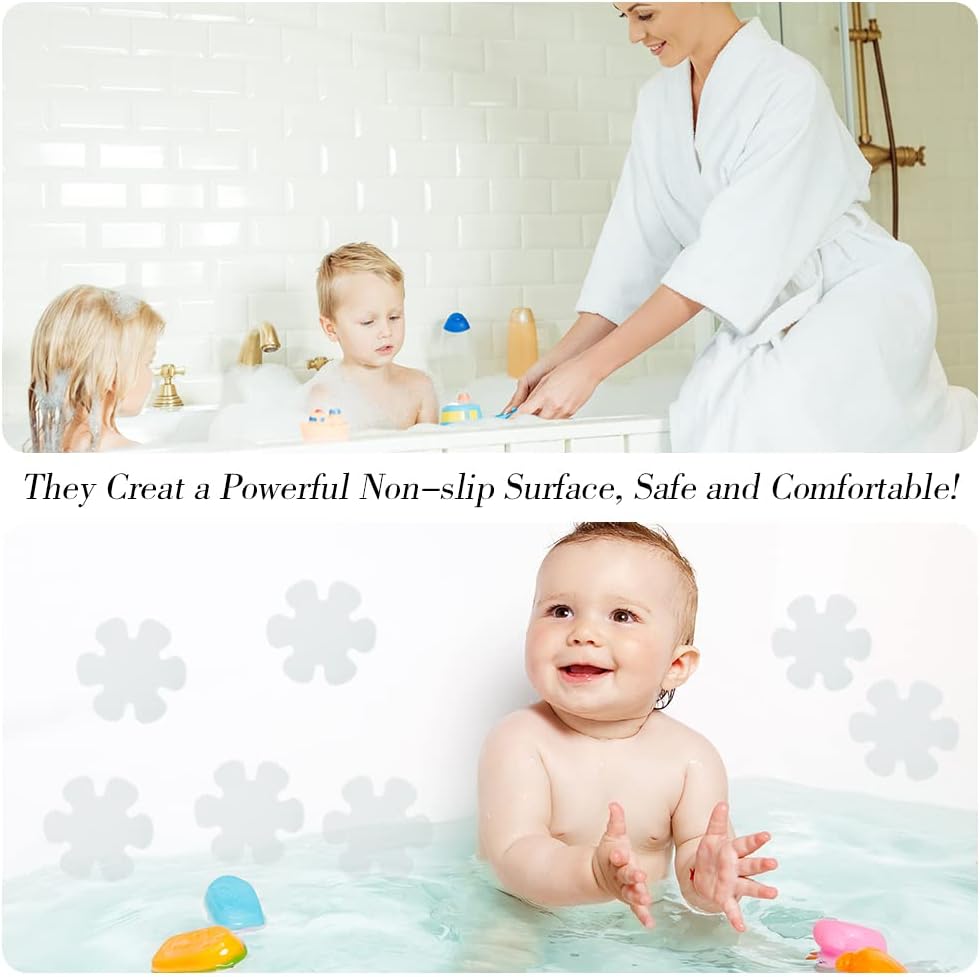 FULANDL 58PCS Non Slip Bathtub Stickers Set