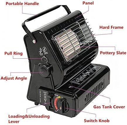 HXSM Portable Propane Heater Stove 2 in 1 Black