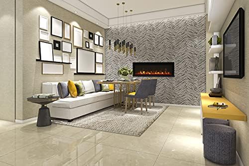 Amantii 65 Extra Slim Indoor Electric Fireplace with Black Steel Surround