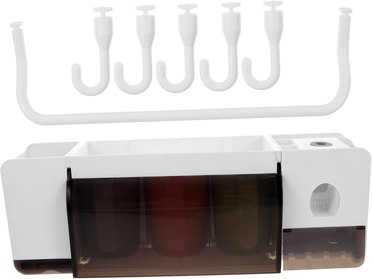 HOOTNEE Multi-Functional Wall-Mounted Toothbrush Holder Organizer