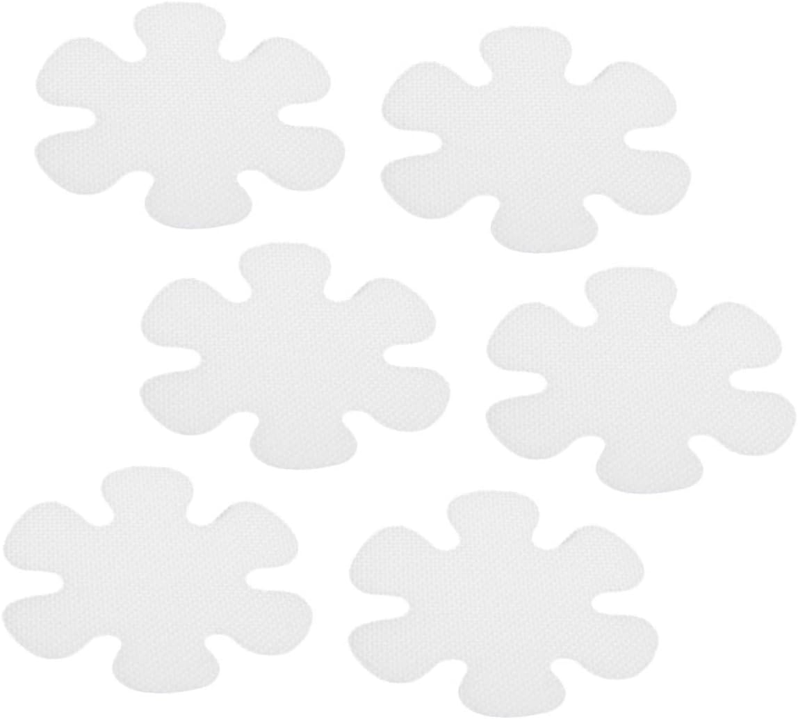 Zerodeko 6Pcs Flower Design Non-Slip Shower Stickers