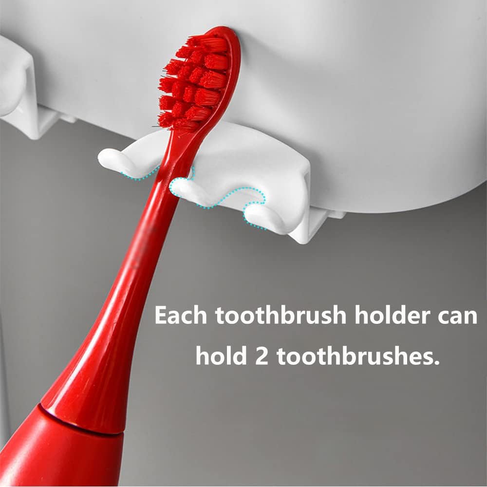 Tooloflife Toothbrush Holder 3 Cups Wall Mounted