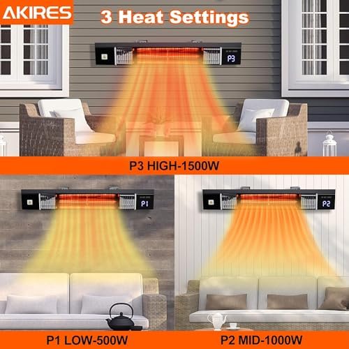 CLEIPENG Outdoor Electric Space Heater with Remote Control