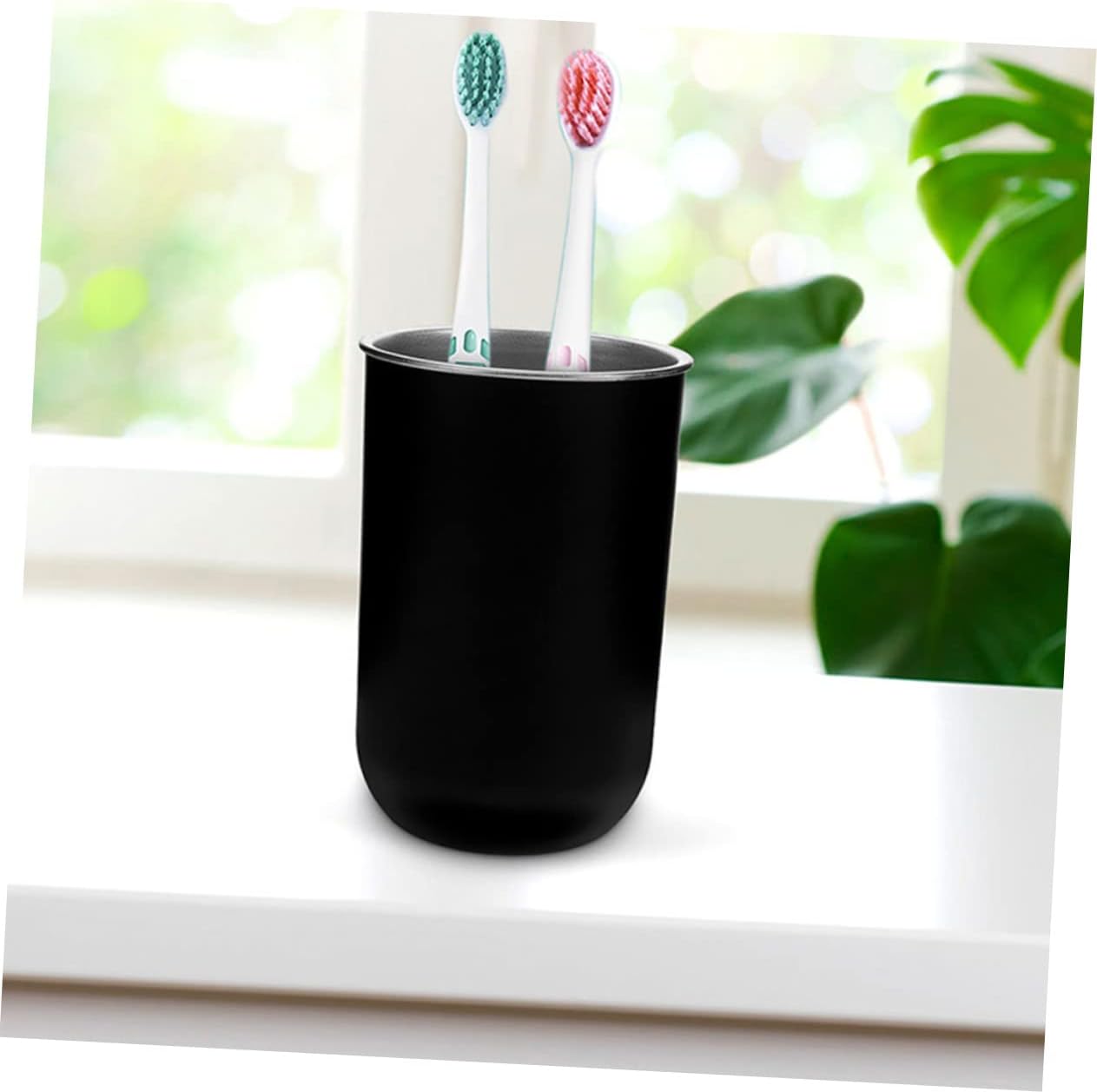 Healifty 2PCS Reusable Toothbrush Mugs