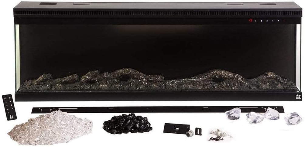 Touchstone Infinity 3-Sided Electric Fireplace - Black 72 WiFi Enabled