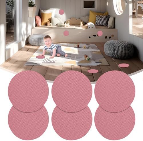 6 Piece Round Anti-Slip Shower Floor Stickers with Grip Decals