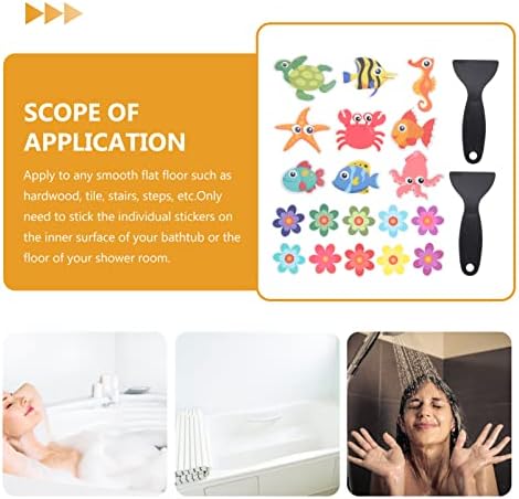 1Set Life Non Slip Bathroom Sticker Decals for Bathtub with Scraper