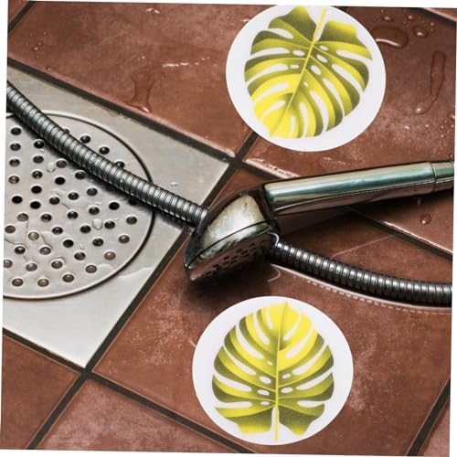 HOLIDYOYO 1Set Leaf Shape Non-Slip Bathtub Stickers