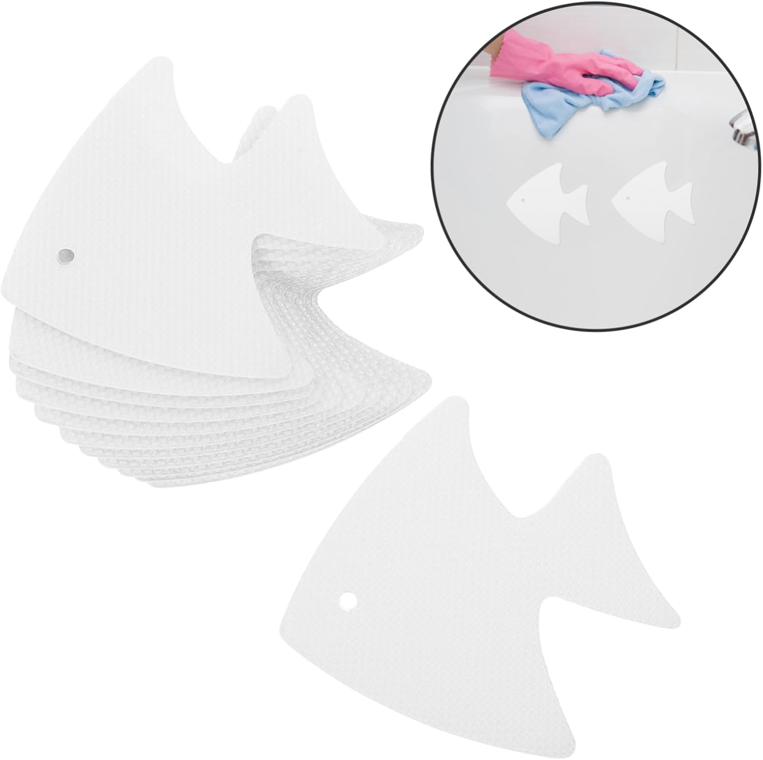 ABOOFAN 12PCS Non-Slip Bath Tub Stickers Fish Shape Decals