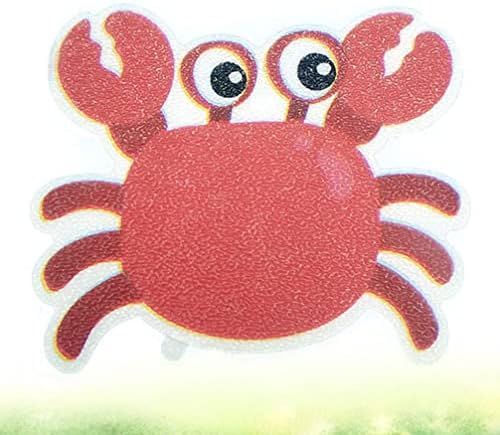 Ipetboom Bath Stickers Non-Slip 5pcs Crab Shape Frosted Decals
