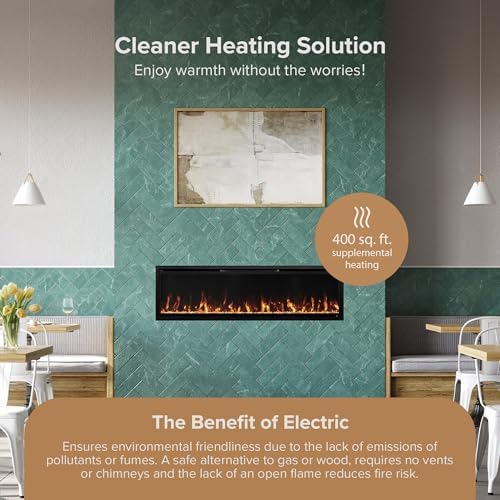 Modern Ember Aerus 60 Inch Smart Linear Electric Fireplace