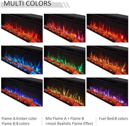 Legend Flame 40 W Electric Fireplace Insert with Smart Controls