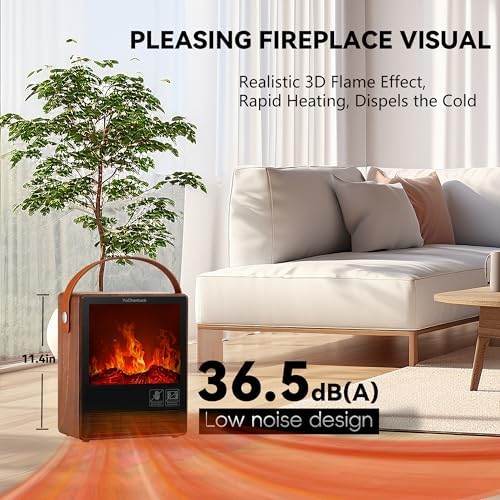 YUCHANLUCK Portable Electric Fireplace Heater 1500W