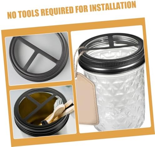 Luxshiny 4PCS Stainless Steel Jar Lids for Bathroom
