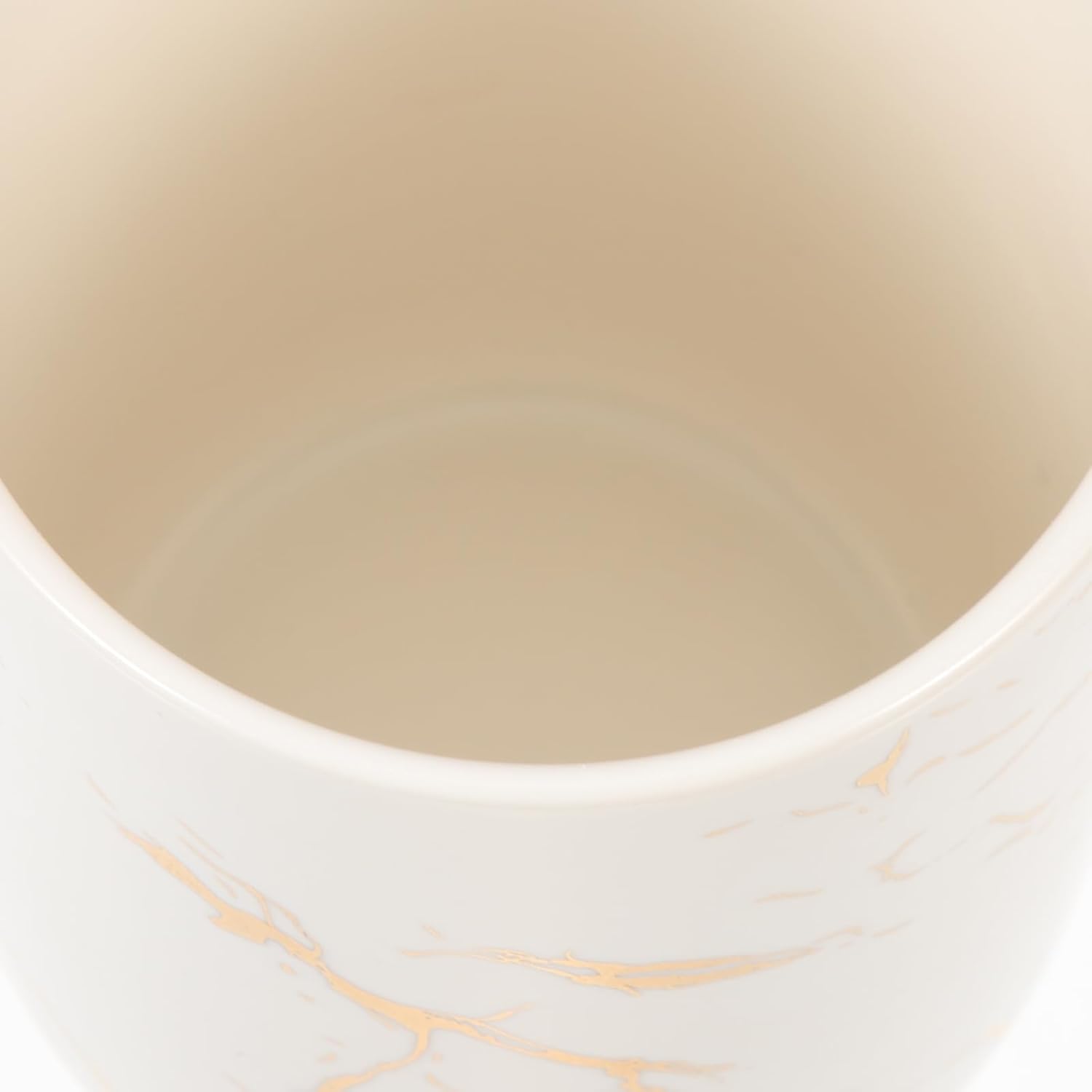 Alipis Ceramic Toothbrush Holder with Marble Pattern