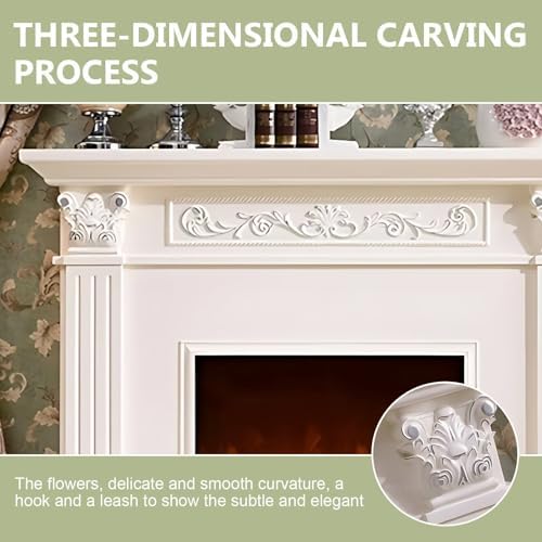 Aihm-Lon Electric Fireplace with Mantel and TV Console