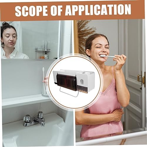 HOOTNEE Multi-Functional Wall-Mounted Toothbrush Holder Organizer