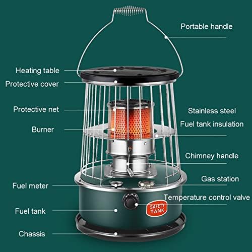 DUTIL Mini Kerosene Stove 6L 4 Wicks Smokeless Space Heater