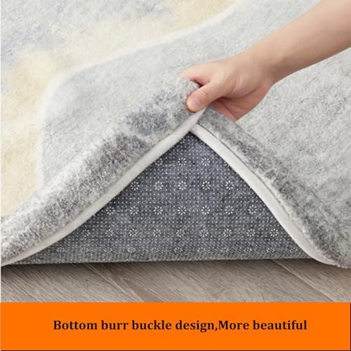 Modern Machine Washable Heated Area Rug with Timer
