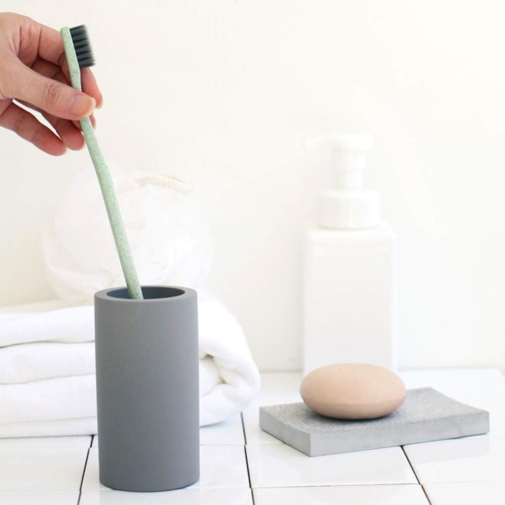 Phitruer 2 Pack Diatomite Toothbrush Holder - Dark Grey