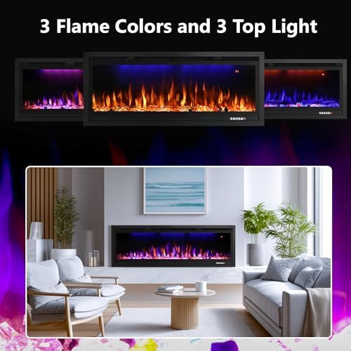 RODALFLAME 60 Electric Fireplace Insert with WiFi App Control