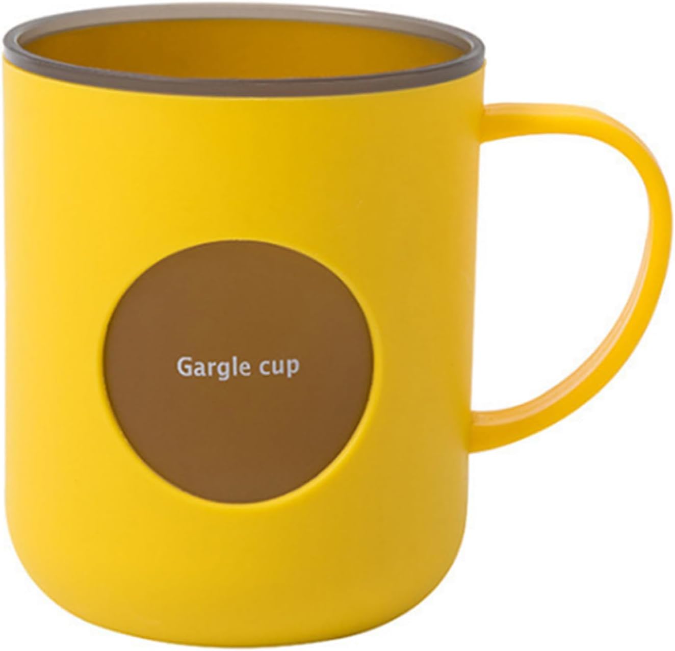 HERCHR Bathroom Tumbler Cup with Handle Yellow
