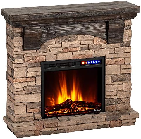Kodiak LED Electric Fireplace Stove - Remote Control - 3D Log Fire
