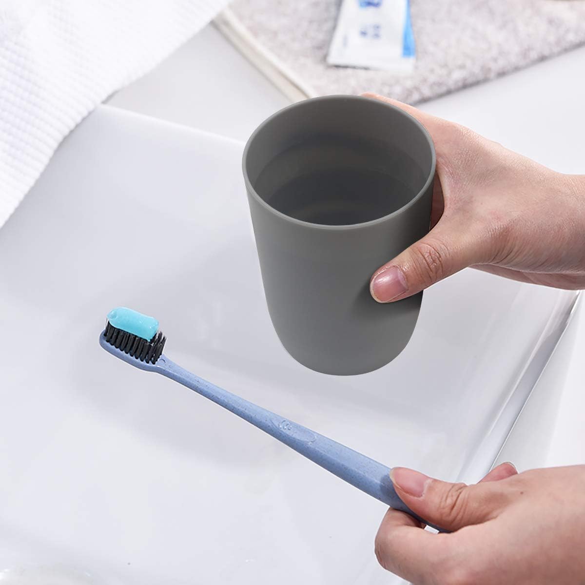 YIK TUNG 4-Pack Stackable Bathroom Cups