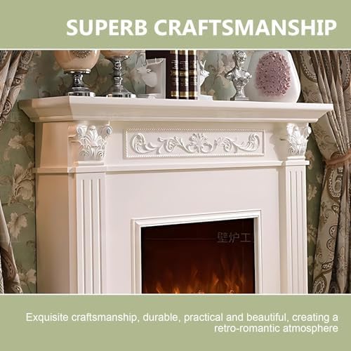 Aihm-Lon Electric Fireplace with Mantel and TV Console