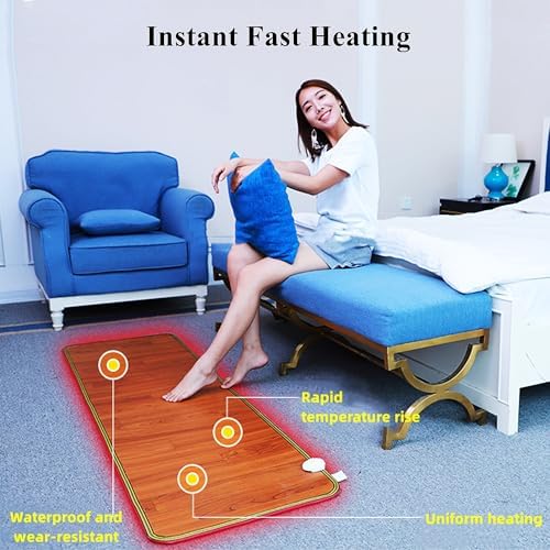 EAGLCQA Heated Floor Mat with Carbon Crystal Design 1