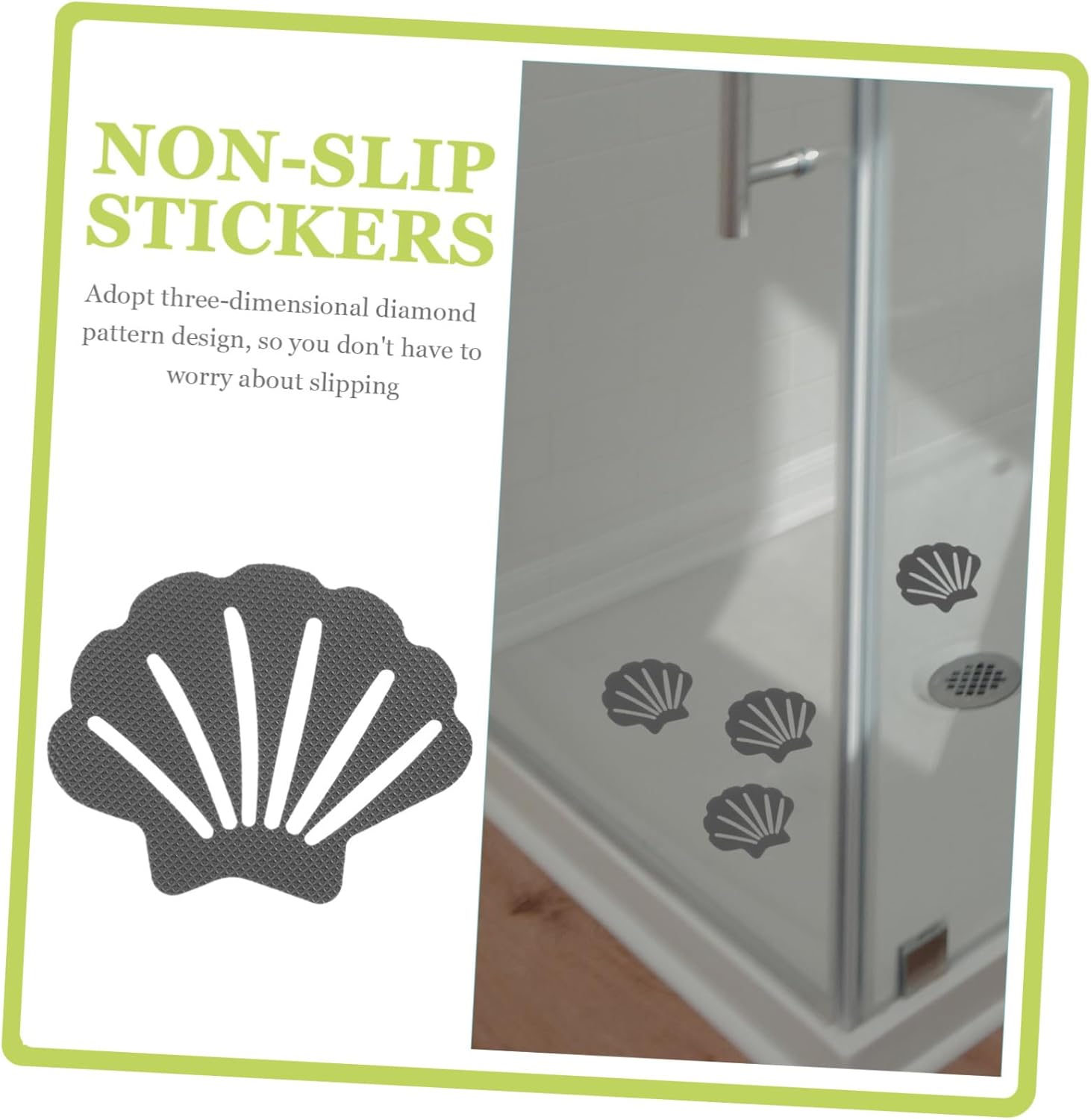 LABRIMP 30pcs Shell Design Non-Stick Bathtub Safety Stickers