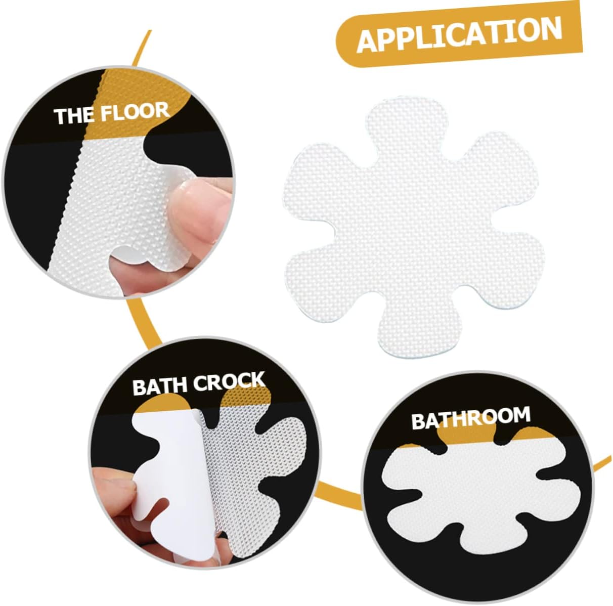 1Set Flower Design Non Slip Stickers for Bathtub and Kitchen