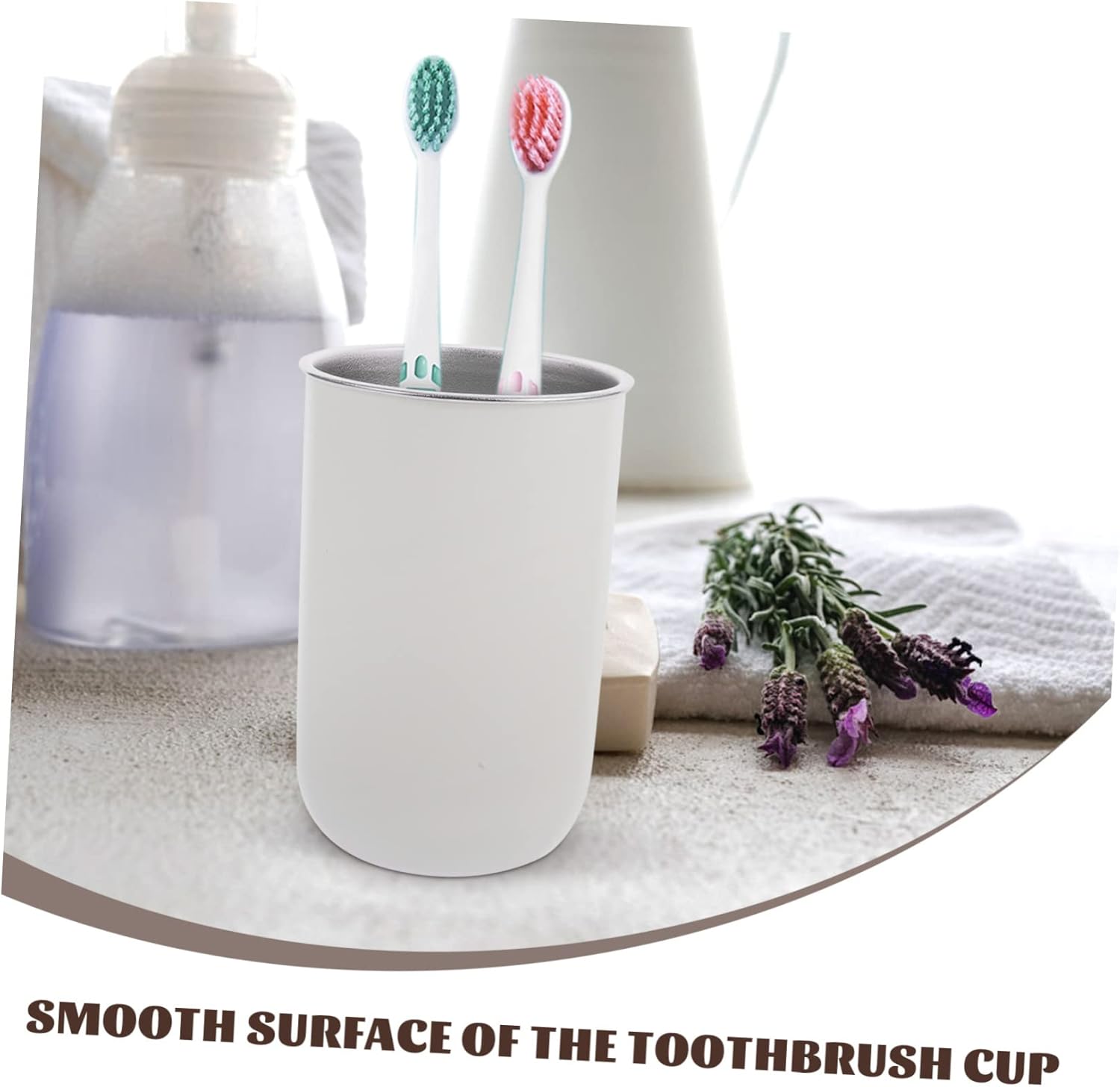 GLEAVI Stainless Toothbrush Holder with Mouthwash Cup for Kids