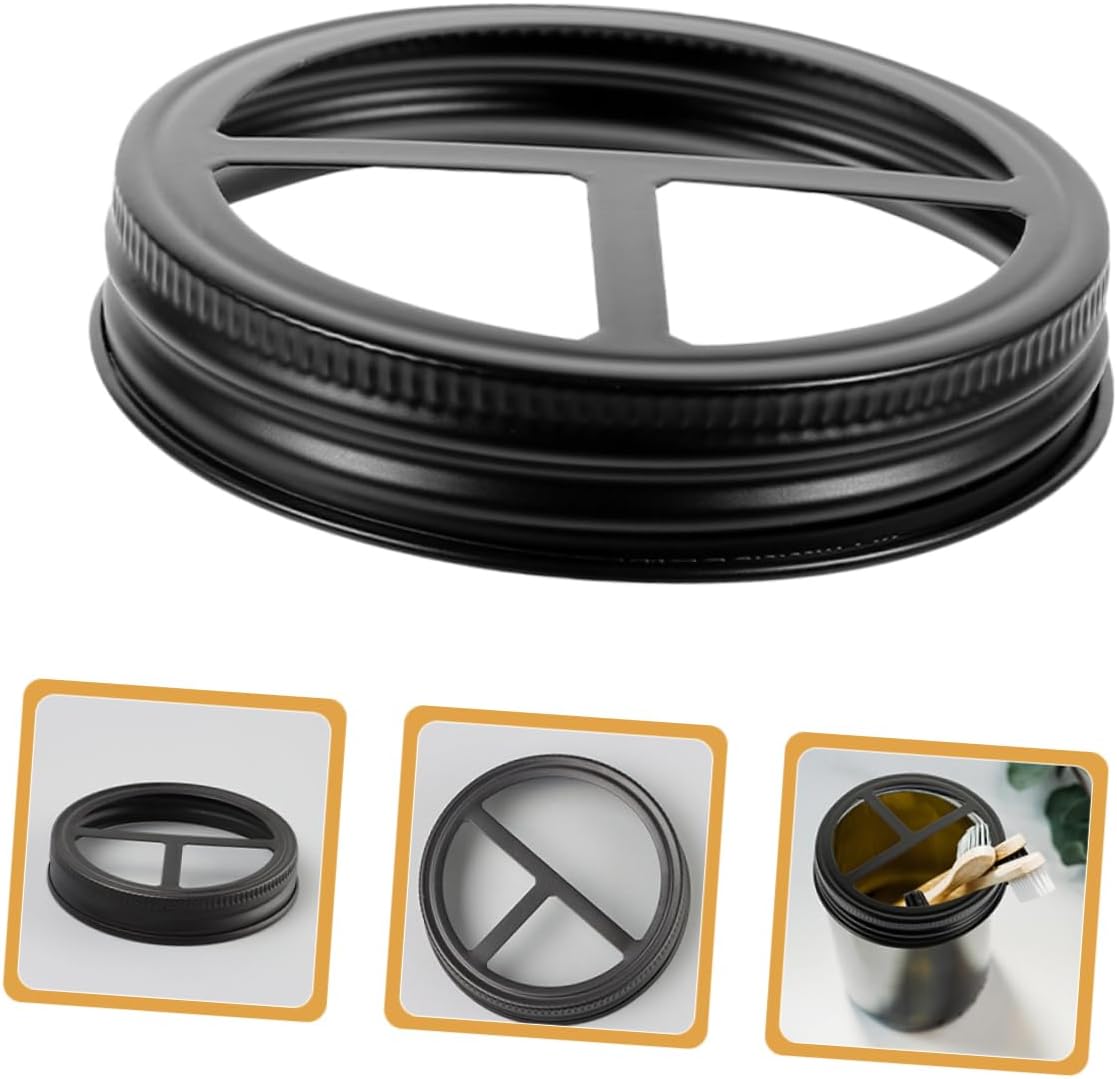 Luxshiny 4PCS Stainless Steel Jar Lids for Bathroom