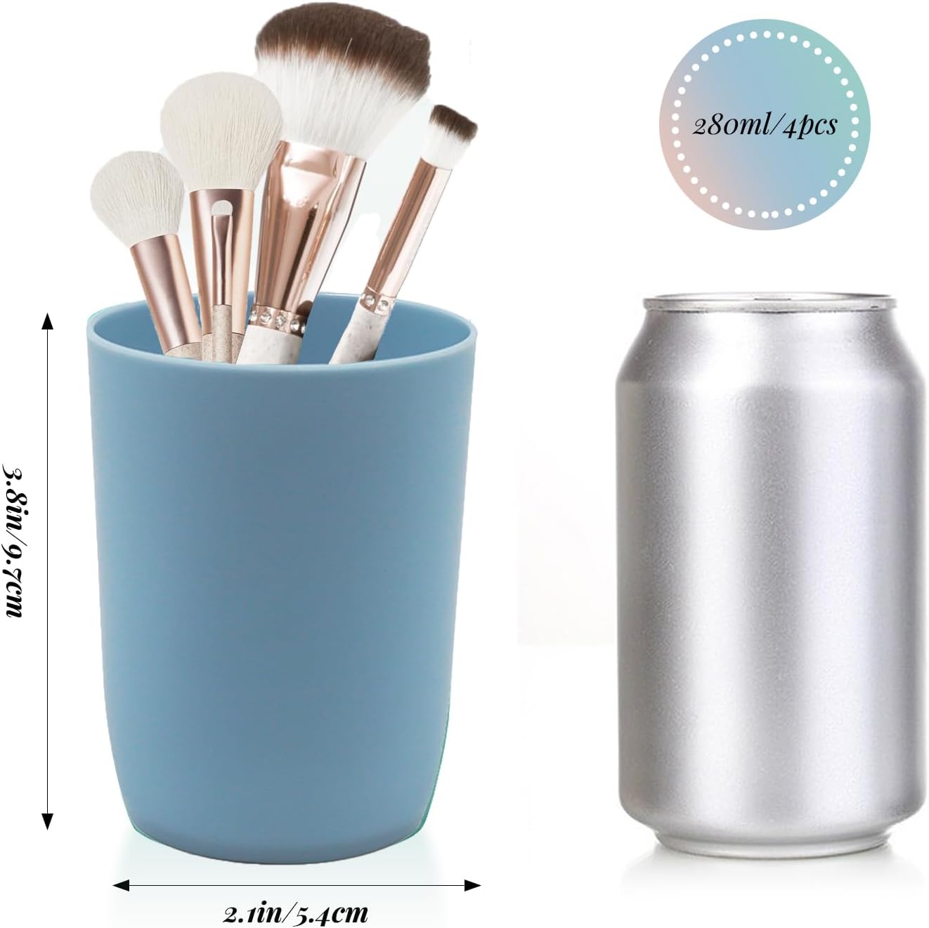 YIK TUNG 4-Pack Stackable Bathroom Cups
