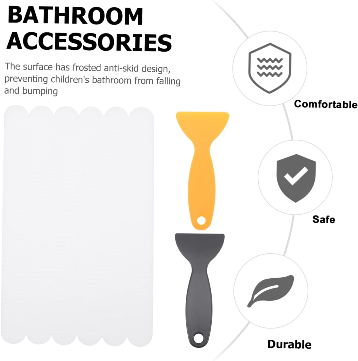 Ciieeo Anti-Slip Shower Stickers 6 Pack