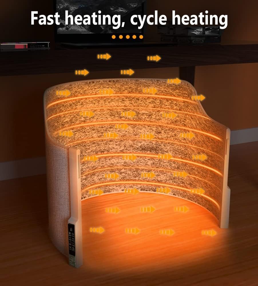 GGGUOJINN Portable Electric Space Heater with Coral Blanket
