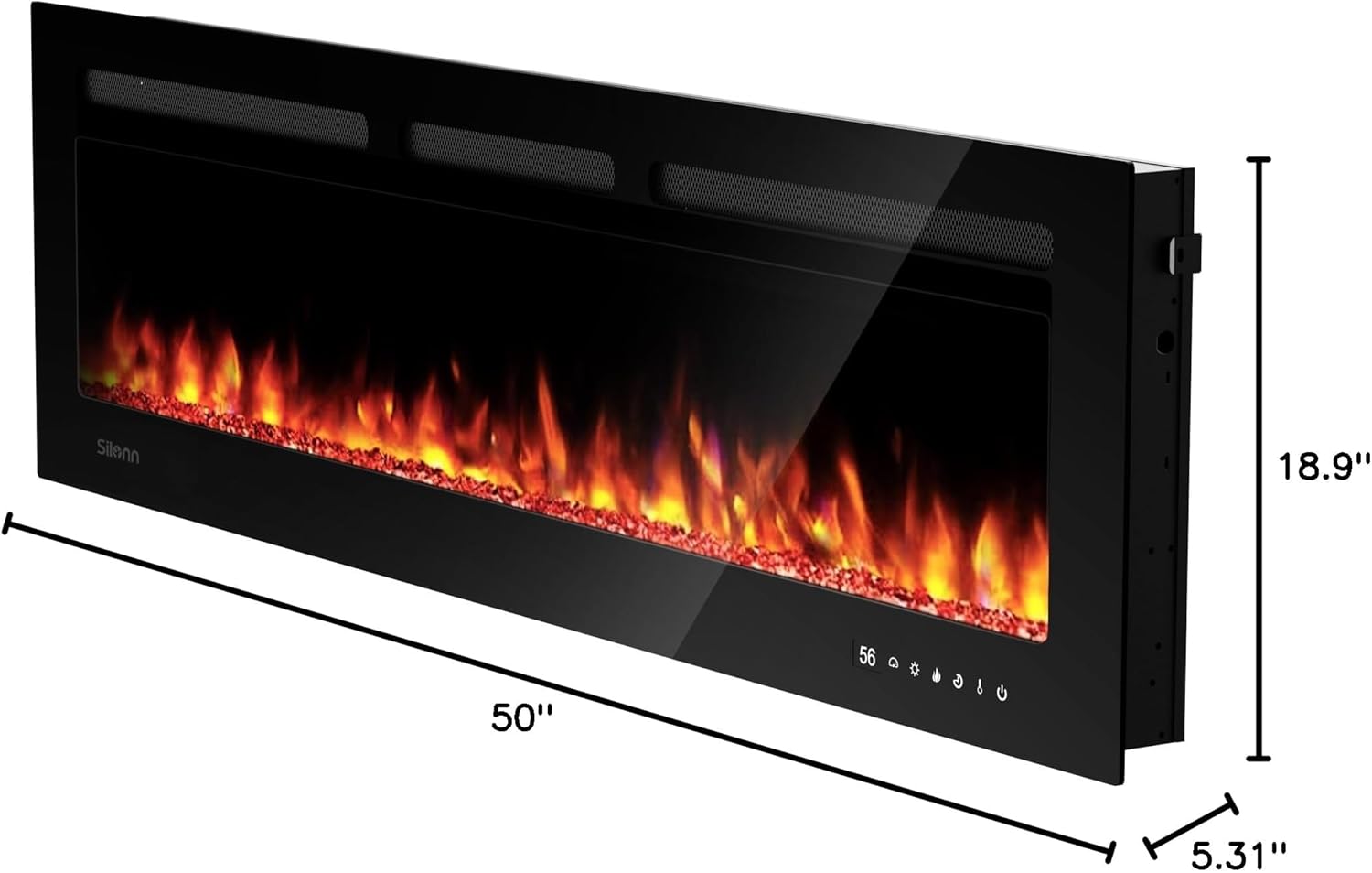 Silonn 50 Smart Electric Fireplace with App Control