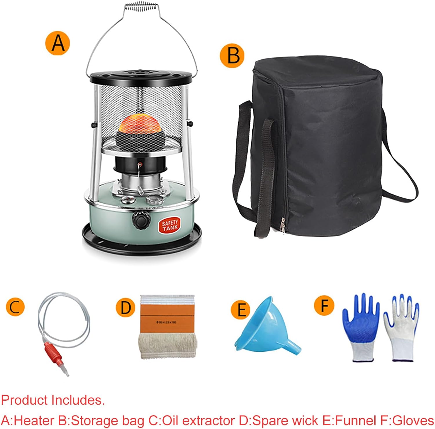 SUZEPER Kerosene Heater 2-in-1 Portable Indoor Outdoor Heater