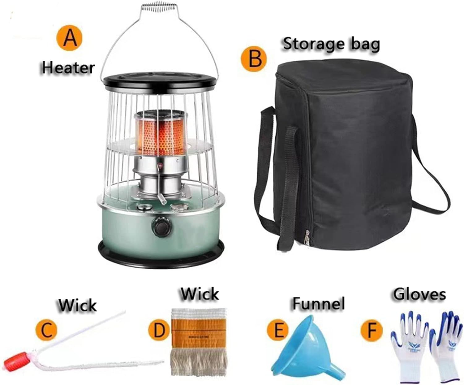 2600W Kerosene Heater with Auto Extinguish