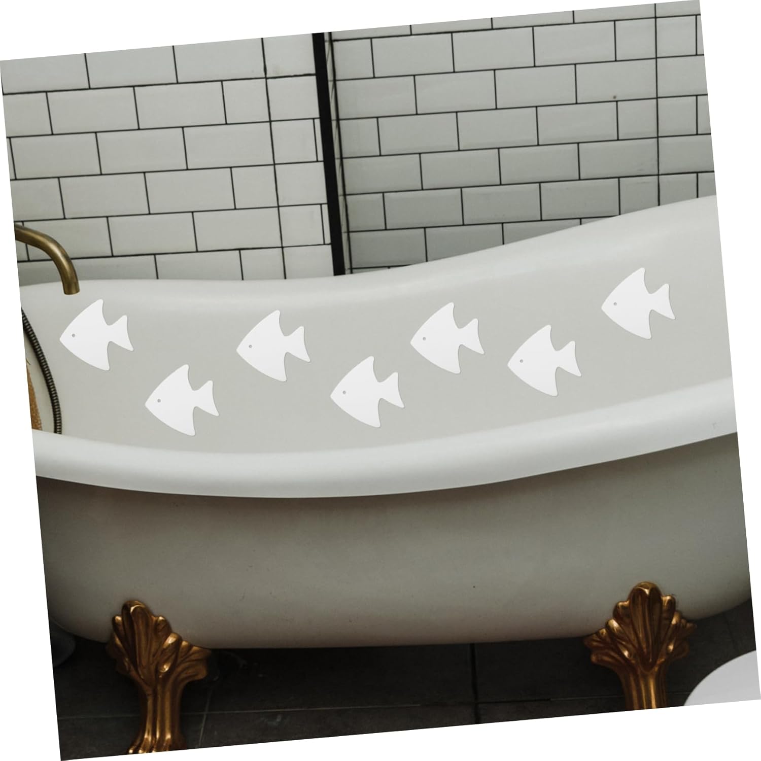 Ciieeo 12pcs Fish Style Bathtub Stickers