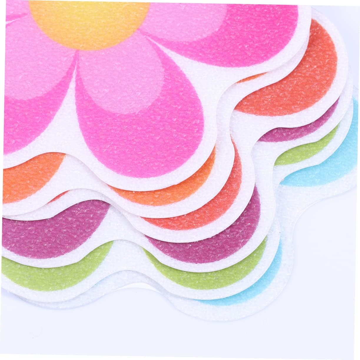 PRETYZOOM 10Pcs Colorful Flower Bath Non-Slip Stickers