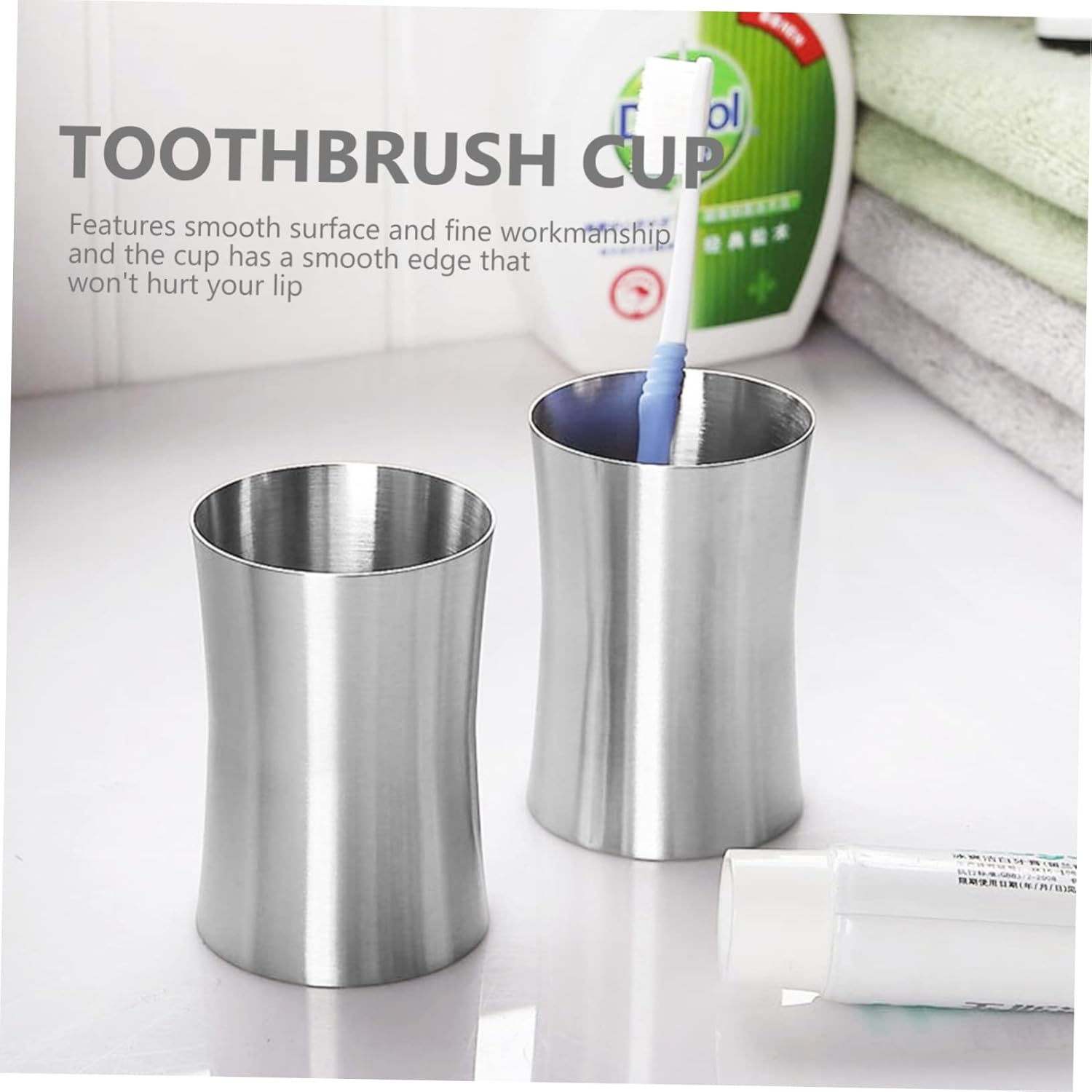 PRETYZOOM Reusable Toothbrush Holder Bathroom Cup