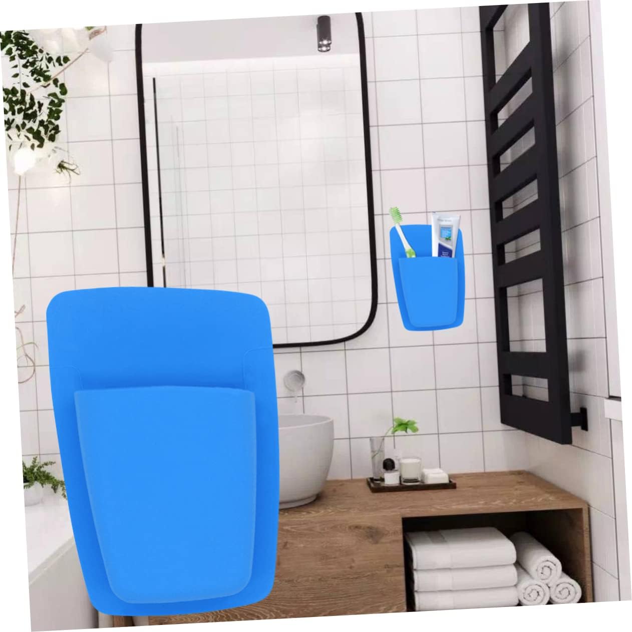 VOSAREA Wall-Mounted Silicone Toothbrush Holder