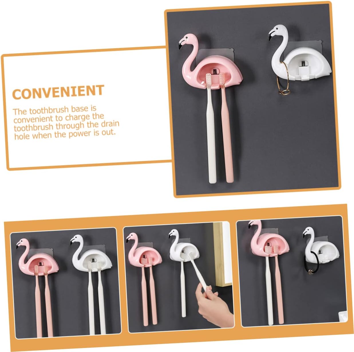 Beatifufu Wall Mounted Toothbrush Holder for Bathroom