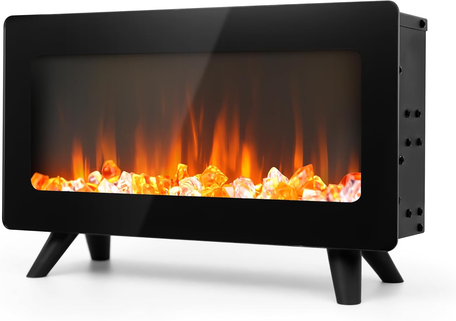 FLAMESHADE 16 Electric Fireplace - LED 3D Flames Freestanding 750W1500W Overheat Protection